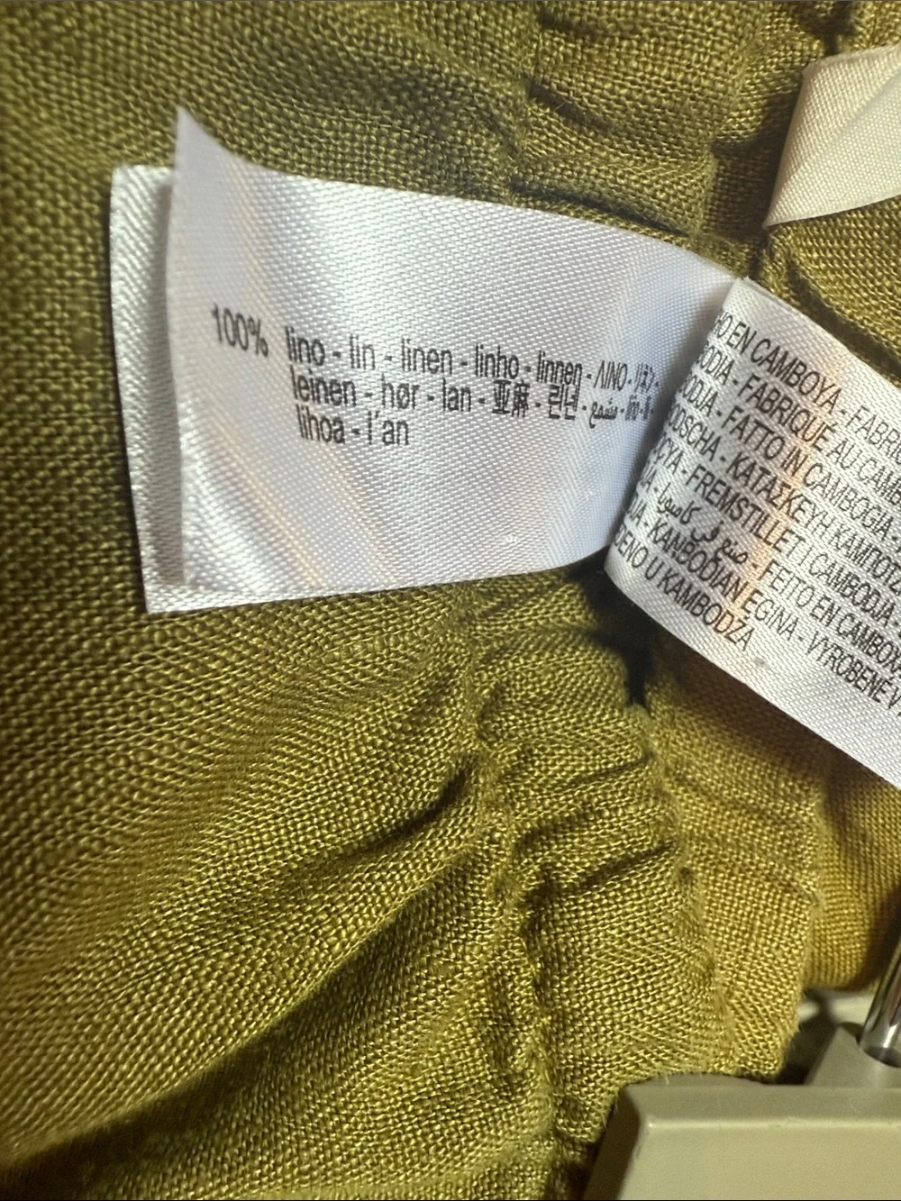 Zara 100% Linen  Button-Up Top and Wide Leg Pants Set